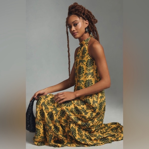 New FARM Rio Halter Maxi Dress - Picture 3 of 5